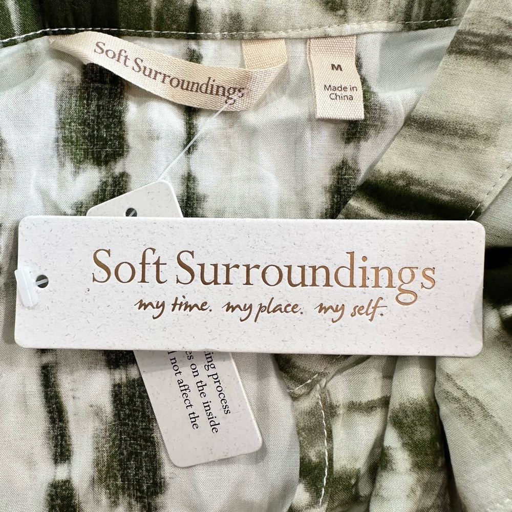 NEW Soft Surroundings Melody Maxi Dress Green Tye Die-Size Medium - Picture 6 of 11